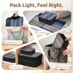 All-in-One 22 Pcs Packing Cubes for Travel Essentials –Includes Cubes,toothbrush covers，Silicone Bottle Cover,zipper bags, Matte Cosmetic Bag, Drawstring bag for Carry-On & Suitcase - Image 5