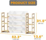 SpaceAid Toy Storage Organizer with 6 Shelves and 12 Bins, Bookshelf/Bookcase, Kids Bin Shelf, Toys Box for Playroom Organization for Bedroom & Room Decor, White, 52.3" W - Image 3