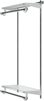 Rubbermaid Configurations Closet Shelves & Hanging Kit (2) 26" Shelves Titanium Custom Pantry Organizer and Storage/Clothes Rack for Home/Laundry/Bathroom/Mudroom/Pantry/Linen Closet - Image 4