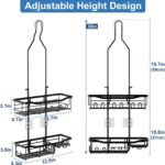 Upgraded Extended Length Shower Organizer with Hooks, Rustproof Shampoo Soap Holder, Large Hanging Bathroom Caddy - Image 5