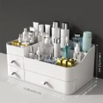 MIUOPUR White Makeup Organizer for Vanity, with 3 Drawers, Large Capacity, Ideal for Make up, Cosmetic, Skin care, Suitable for Bathroom Counter, Dressers, Desk - Image 3