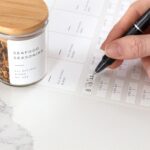 Empty Spice Jars with Label Pack (12x Bamboo Lid Glass Jar). Small 6oz Spice Storage Bottles with 112 Printed Stickers and 48 Writable Pantry Labels for Seasoning Containers - Image 5