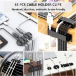 311Pcs Cable Management Organizer Kit 4 Cable Sleeve Split,53Cable Clips 12Cord Clips Holder,22 Cable Ties, 20 Adhesive Wall Cable Tie, 200Fasten Cable Ties for TV Office Home Electronics - Image 3