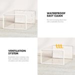 SEE SPRING 12 Pack Shoe Storage Box, Clear Plastic Stackable Shoe Organizer for Closet, Space Saving Foldable Shoe Rack Sneaker Container Bin Holder - Image 3