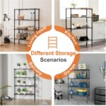 Sweetcrispy 4-Shelf Storage Shelving Unit, Adjustable Metal Wire Racks Heavy Duty Standing Shelf Organizer for Kitchen, Closet, Pantry, Garage, Bathroom, Laundry (13.8" D x 35.4" W x 54" H) - Image 4