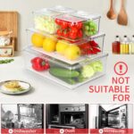 13 Pack Fridge Organizers Bins and Storage, PBA Free Refrigerator Organizer with Lids, Stackable Food Storage Bins for Kitchen, Countertops, Cabinets, Fridge, Drinks, Fruits, Vegetable - Image 4