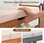Shoe Rack Bench, Shoe Storage Bench with Cushion, 27.6in Entryway Bench with Lift Top Hidden Storage Holds Up to 330lb for Bedroom Living Room - Image 4