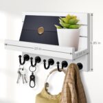 Key Holder for Wall: Easy Installation Mail Organizer Wall Mount Hanging Key Rack for Kitchen and Entryway Decor with 5 Sturdy Key Hooks (White) - Image 5