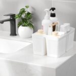 rejomiik Portable Shower Caddy Basket Plastic Cleaning Caddy Organizer Storage Tote with Handle for Bathroom, College, Dorm Room Essentials, White - Image 3