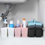 rejomiik Portable Shower Caddy Basket Plastic Cleaning Caddy Organizer Storage Tote with Handle for Bathroom, College, Dorm Room Essentials, White - Image 5