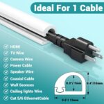 157 Inch Self-Adhesive TV Cable Hider, Home Audio Flexible Wire Cord Management, RG6 Coaxial Cable Raceways, HDMI Cable Cord Hider, White (4m) - Image 3