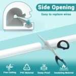 157 Inch Self-Adhesive TV Cable Hider, Home Audio Flexible Wire Cord Management, RG6 Coaxial Cable Raceways, HDMI Cable Cord Hider, White (4m) - Image 4