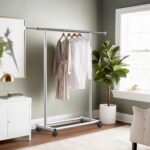 SIMPLE HOUSEWARE Standard Rod Garment Rack, Silver - Image 3