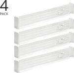 mDesign Expandable Dresser Drawer Divider with Foam Ends, Drawer Divider Locks in Place, Separators for Clothing and Accessories in Closet or Dresser Drawer, Ligne Collection, 4 Pack, White - Image 3