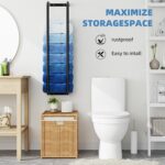 Simple Trending Towel Rack Wall Mounted, Towel Holder for 9 Large Towels, Bathroom Organizer, Black - Image 3