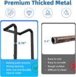 Simple Trending Towel Rack Wall Mounted, Towel Holder for 9 Large Towels, Bathroom Organizer, Black - Image 4