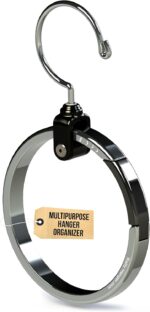 Multipurpose Closet Hangers- Tie and Belt Hanger for Closet- Great Space Saving Belt Organizer for Wardrobe - Ideal for Storing Belts, Ties, Scarfs, Baseball Hats, Purses & More- 1 Pack - Image 3