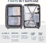 Large Packing Cube Set with See Through Mesh- Compression Packing Cubes Travel Organizers by TRIPPED Travel Gear (White) - Image 4