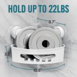 TAILI Corner Shower Caddy with Suction Cups, Wall Mounted Organizer Plastic Rack for Small Bathrooms, Kitchen, Removable Drill-Free Heavy Duty Shelf Basket, White - Image 4