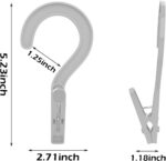 24pcs Laundry Hooks Clip Plastic Clothes Hangers Pins Super Strong Hanger Clips for Bathroom Travel Portable,White - Image 3