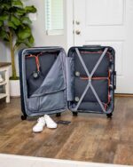 Large Compression Packing Cubes for Travel-Packing Cube Luggage Organizers 7 Piece Set for Checked Luggage-Ultralight, Expandable/Compression Bags by TRIPPED Travel Gear (Grey/Orange) - Image 3