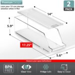 Sorbus Soda Can Organizer for Refrigerator Stackable Can Holder Dispenser with Lid for Fridge, Pantry, Freezer – Holds 12 Cans Each, BPA-Free, Clear Design, (2-Pack) - Image 3