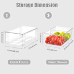 6Pack Pantry Organizers and Storage,Clear Stackable Kitchen Storage Organizer,Foods Organizer Bins with Handles, Easily Assemble for Bathroom, Kitchen, Refrigerator, Pantry, Cabinet, Closet - Image 4