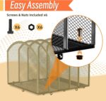 Desk File Organizer 5 Sections Desktop Organizer File Sorter Office Organization File Folder Holder for Office School & Classroom (Gold, 5 Section - 1Pack) - Image 4