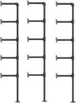 Industrial Retro Wall Mount Iron Pipe Shelf,DIY Open Bookshelf,Hung Bracket,Home Improvement Kitchen Shelves,Tool Utility Shelves, Office,Ceiling Mount Shelf - Image 4