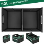 Car Trunk Organizer, Car Storage Organizer, Collapsible Multi Compartment for Car, Suv, Sedan, Truck, 100L, Extra Larger (Green, 50L) - Image 4