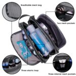 Toiletry Bag for Men Hanging Dopp Kit Water Resistant Shaving Bag Small Toiletry Bag for Traveling (Denim Grey) - Image 4