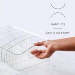 YouCopia FreezeUp Freezer Bin 15", BPA-Free Clear Fridge Organizer with Adjustable Dividers and Handles for Frozen Food and Leftovers - Image 4