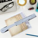 PerKoop Plastic Document Sorter Alphabetical File Organizer Compact Upright Space Saving Paper Organizer for File Office, Grey, 2.52 x 23.5 inches(1 Set) - Image 3