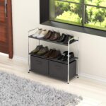 Simple Houseware 3-Tier Closet Storage with 2 Drawers, Dark Grey - Image 5