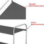 Simple Houseware 3-Tier Closet Storage with 2 Drawers, Dark Grey - Image 6