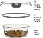 FineDine 24 Piece Premium Borosilicate Glass Meal Prep Containers Glass - Airtight Food Storage Containers with Lids, Hinged Locking Lid, BPA Free, For Meal Prep/Freezer/Oven - Image 4