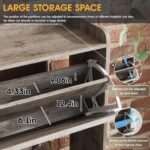 Maupvit Shoe Storage Cabinet with 2 Flip Drawers, Freestanding Organizer with Metal Legs for Entryway, Narrow Shoe Rack Cabinet, Light Rustic Oak - Image 5