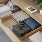 BAMEOS Drawer Dividers kitchen Organization Bamboo Utensil Organizers for Kitchen Bedroom Bathroom Dresser Office 4-pack - Image 5