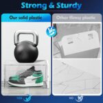 10 Pack Thicken Shoe Organizer Stackable,Upgraded Sturdy Shoe Storage Box with Magnetic Door,Shoe Containers For Sneaker Display,Hat Organizer,White - Image 4