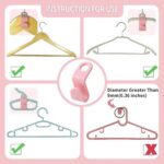 Space Saving Hanger Hooks, 50pcs, Polypropylene, 5KG Max Capacity, Pink Closet Hangers for Clothes (Pink 50PCS) - Image 4