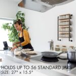 ZICOTO Space Saving Spice Rack Organizer Shelf for Wall Mount - Easy To Install Modern Hanging Racks For up to 56 Jars - Perfect Seasoning Organizer For Your Kitchen - Image 3