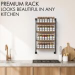 ZICOTO Space Saving Spice Rack Organizer Shelf for Wall Mount - Easy To Install Modern Hanging Racks For up to 56 Jars - Perfect Seasoning Organizer For Your Kitchen - Image 4