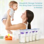 Vtopmart Breastmilk Storage Container 4PCS Set, Clear Freezer and Fridge Organizer Bins, Plastic Storage Bins for Breast Milk, Baby Pouches, Formula, Bottles and Yogurts, 4.3’’ Width, 14.7" Long - Image 4