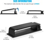 XHF 50 PCS Self Adhesive Cable Clips(L) Black,Wire Clips Cable Management Wire Organizer Cord Holder for Under Desk, Car, Wall, TV PC Ethernet Cable - Image 3