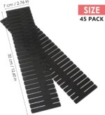45 Pack Drawer Dividers, Plastic Adjustable Drawer Storage Organizer for Tidying Clutter Socks, Underwear, Makeup, Kitchen, Dresser Black - Image 3