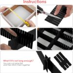 45 Pack Drawer Dividers, Plastic Adjustable Drawer Storage Organizer for Tidying Clutter Socks, Underwear, Makeup, Kitchen, Dresser Black - Image 4