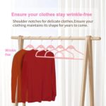 Multi-Color Velvet Hangers 50 Pack with Cascading Hooks, Non-Slip Black, Pink, White, Grey, and Purple Velvet Hangers for Clothes, Suits, and Coats - Image 4