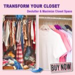 Multi-Color Velvet Hangers 50 Pack with Cascading Hooks, Non-Slip Black, Pink, White, Grey, and Purple Velvet Hangers for Clothes, Suits, and Coats - Image 5