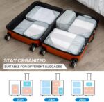 Compression Packing Cubes, 5 Set Packing Cubes for Travel Compression, Lightweight Compressible Package Organizer for Carry On and Suitcases, Light Grey - Image 4