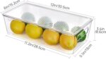 Vtopmart 8pcs Clear Organizers and Storage Bins with Lids, Stackable Plastic Storage Containers with Handles for Fridge, Freezer, Pantry, Cabinet, Kitchen Organization - Image 3